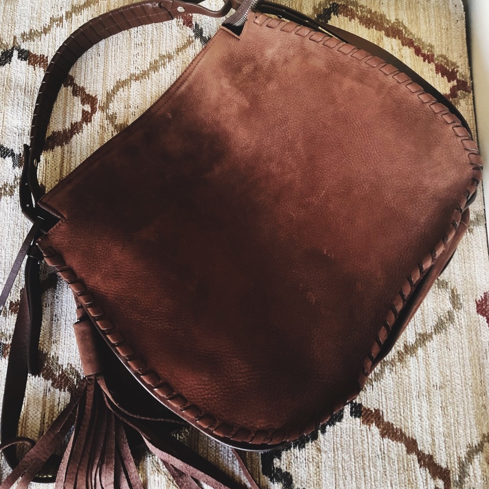 AllSaints Crossbody Suede Mori Bag